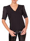 Women's Blouse with 3/4 Sleeve Black