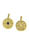 Goldjewels Charm Talisman Constantin Ochi Protector Din Argint Plăcut Cu Aur