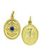 Goldjewels Charm Talisman Constantin Ochi Protector Din Argint Plăcut Cu Aur