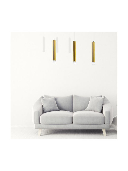 Eko Light Goldie Ρυθμιζόμενο Κρεμαστό Φωτιστικό Χρυσό LED Ράγα