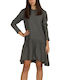 Migle + Me Mini Dress with Ruffle Gray