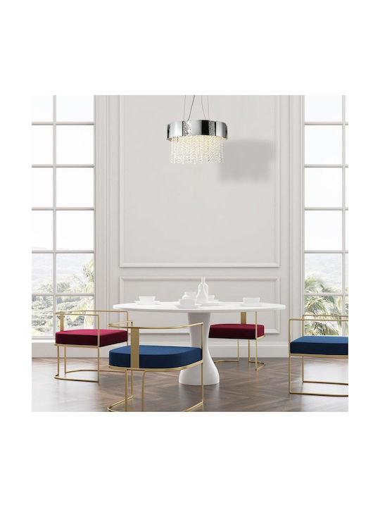 Eko Light Astor Κρεμαστό Φωτιστικό Ασημί για 8 Λαμπτήρες GU10