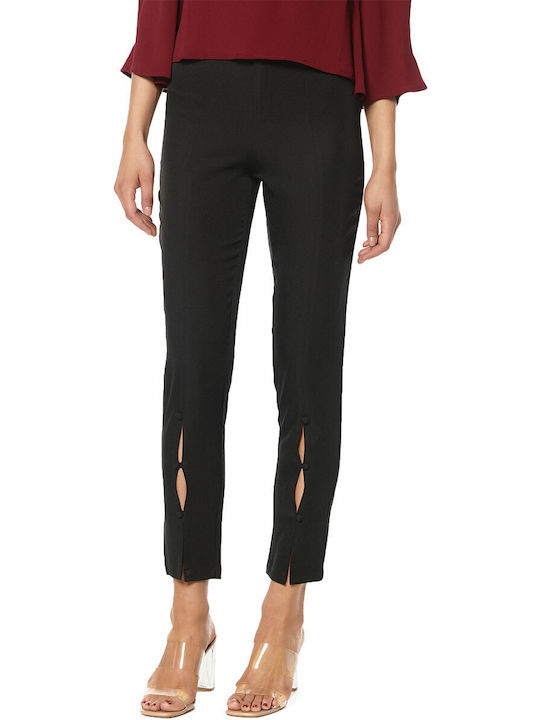 Damen Stoff Hose Schwarz