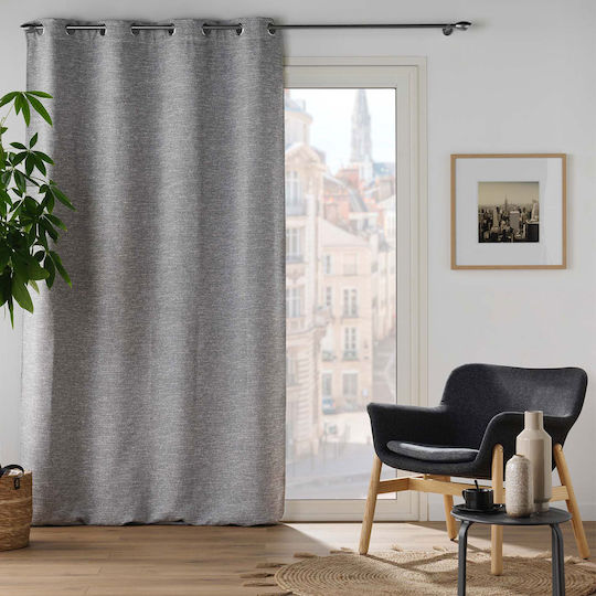Douceur d'Intérieur Κουρτίνα με Τρουκς L-c Dusky Γκρι 140x240εκ.