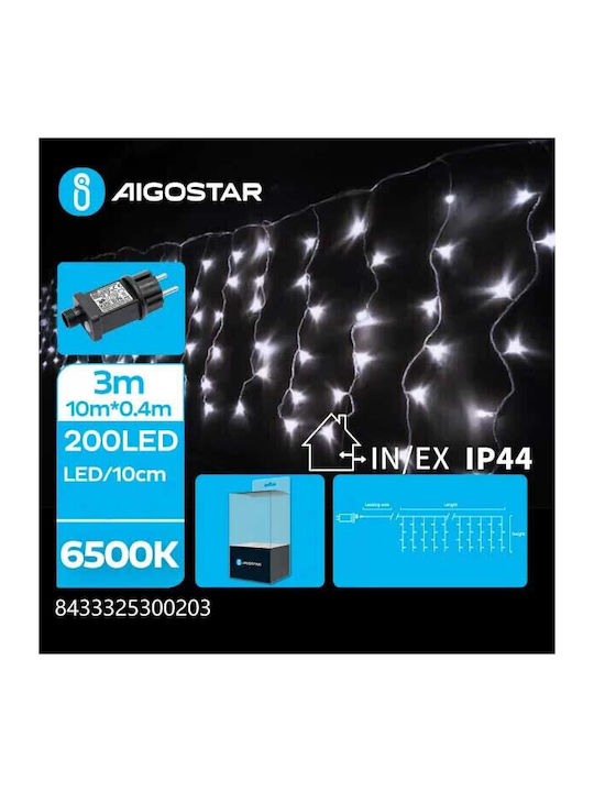 200 Lichterketten LED 10m. x 40cm Kaltes Weiß T...