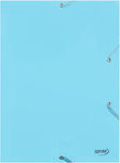 Spree Folder with Rubber Band and Ears for Paper A4 Blue