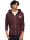 Superdry Sweatshirt with Hood Burgundy