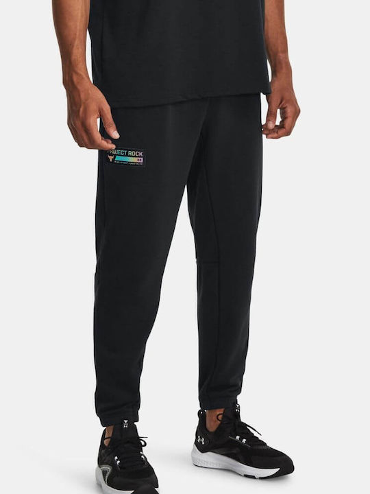 Rock Terry Sweatpants with Elastic Black