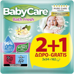 BabyCare Bath Fresh Baby Wipes 3x54pcs