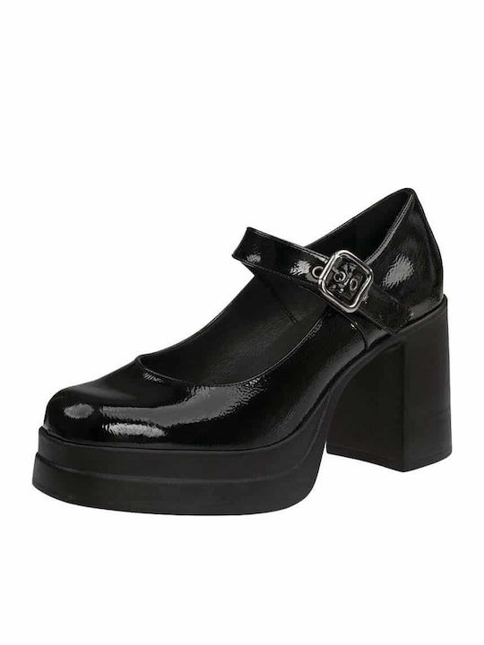 Pantofi cu toc cu Curea Negre