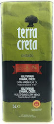 Terra Creta Extra Virgin Olive Oil Estate 5lt in a Metallic Container