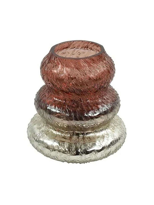 Atmosphera Candle Holder Glass in Red Color 9x10x10cm 1pcs