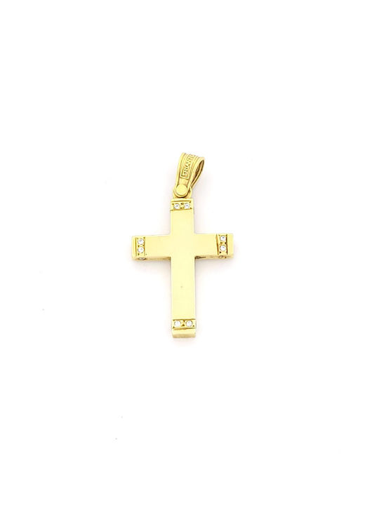 Triantos Damen Gold Kreuz 14K Γυναικείος