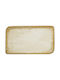 By Bone Ambience Serving Platter Rectangular made of Porcelain Yellow 36.5x16.5cm