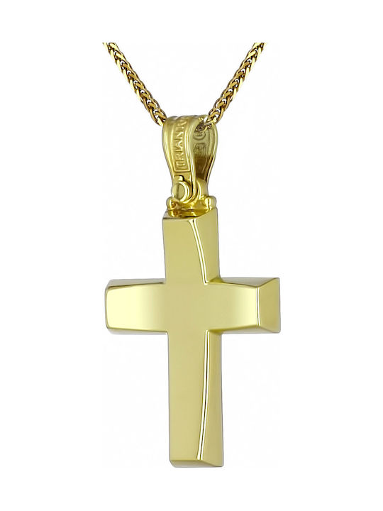 Triantos Herren Gold Kreuz 14K