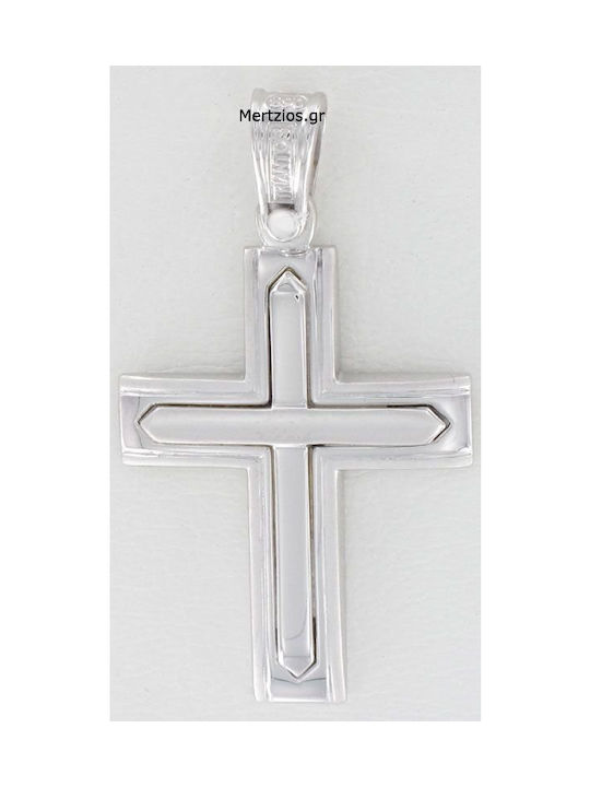 Triantos White Gold Cross 14K