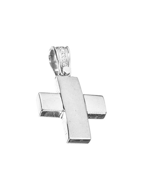 Triantos Herren Weißgold Kreuz 14K