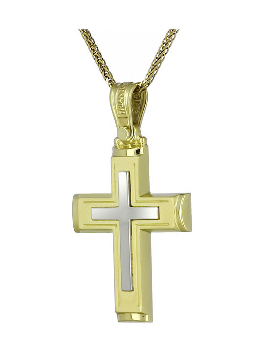 Triantos Herren Gold Kreuz 14K