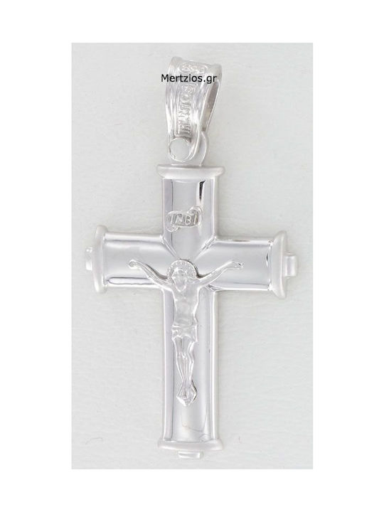 Triantos White Gold Cross 14K