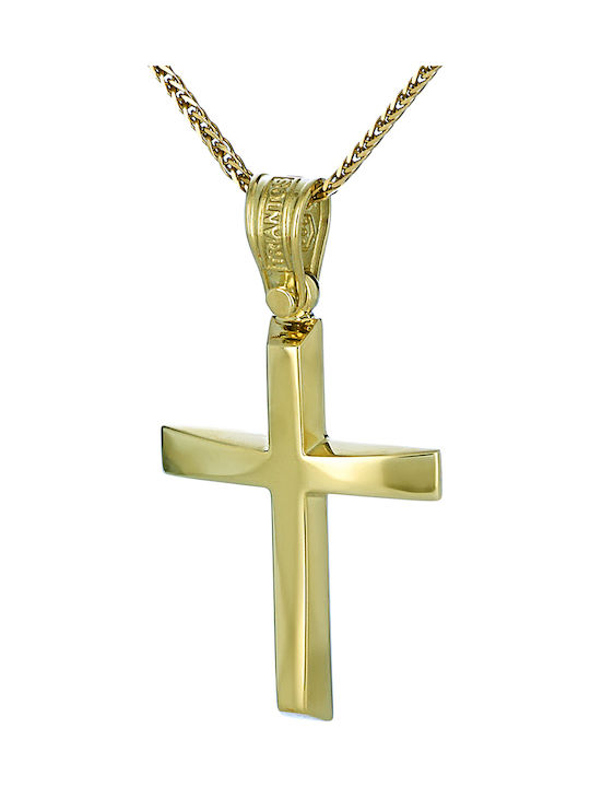 Triantos Herren Gold Kreuz 14K