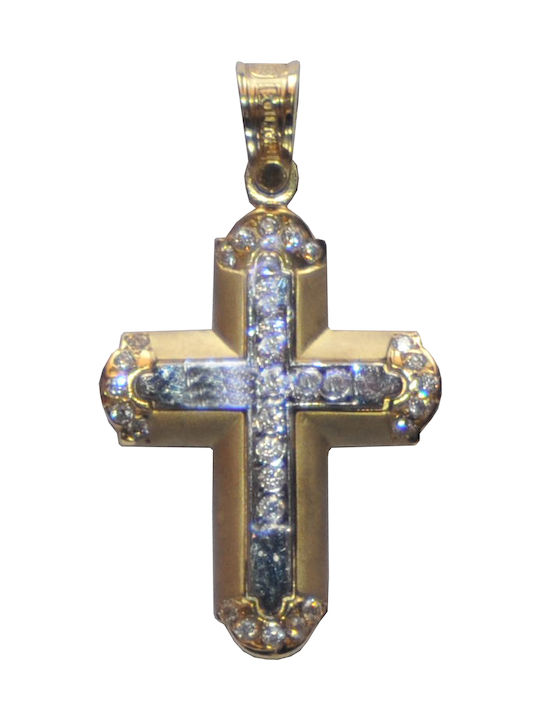 Triantos Damen Gold Kreuz 14K Γυναικείος