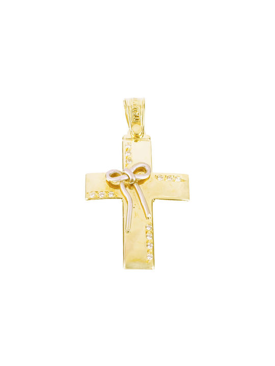 Triantos Damen Gold Kreuz 14K