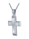 Triantos Men's White Gold Cross 14K