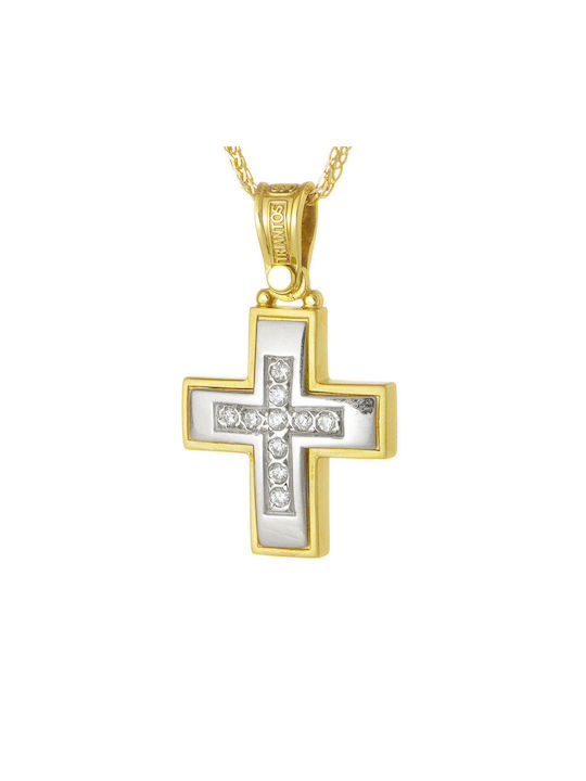 Triantos Femeiesc Aur Cruce 14K