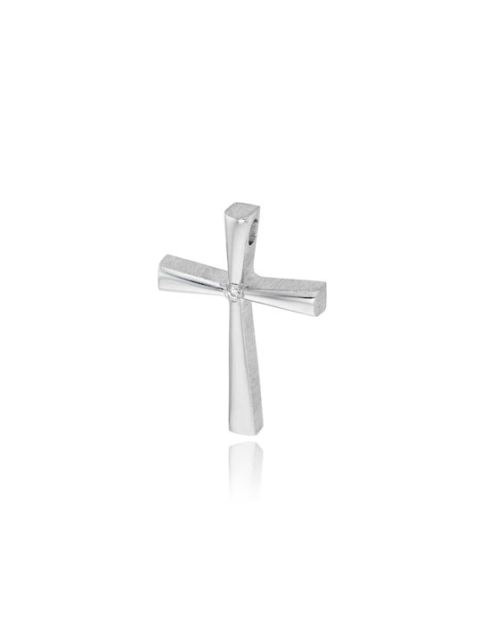 Triantos Damen Weißgold Kreuz 14K Κορίτσι