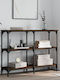 Console Table Wood & Metal Coffee L100xW29xH75cm