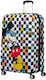 American Tourister Wavebreaker Children's Large Travel Suitcase Mickey Check with 4 Wheels