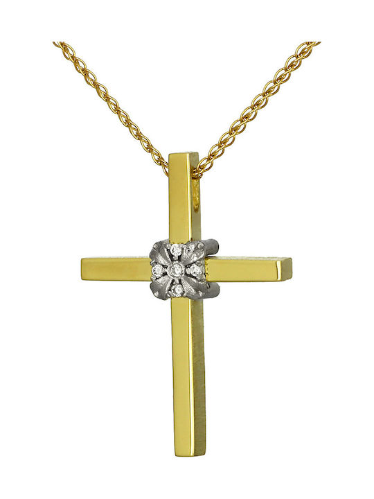 Triantos Damen Gold Kreuz 14K