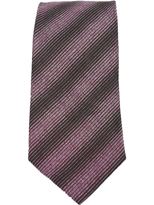 CC Collection Corneliani Ανδρική Γραβάτα Μεταξωτή με Σχέδια σε Μωβ Χρώμα