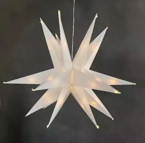 Fos me Plastic Illuminated Christmas Decorative Pendant Star 40x40x40cm White