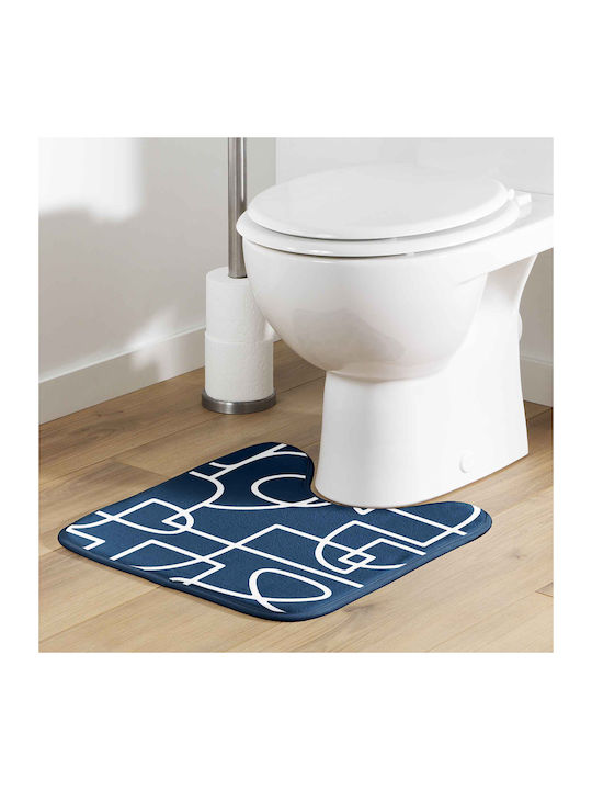 Spitishop Rutschfest Badematte Synthetisch Toilette L-c Labyrinthe 1801899 Blau 45x45cm