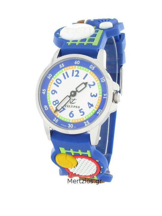 Calypso Kids Watch with Rubber/Plastic Strap Blue