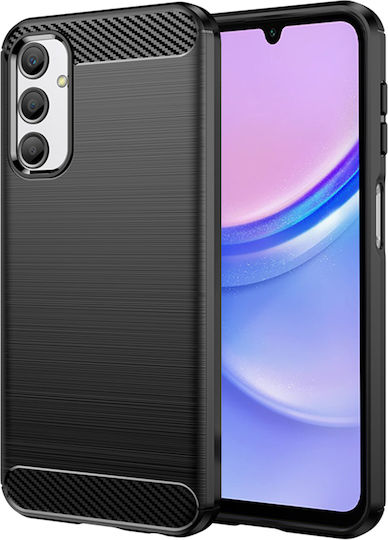 Techsuit Carbon Back Cover Σιλικόνης Μαύρο (Samsung Galaxy A15)