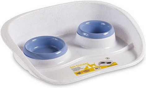 Stefanplast Plastic Bowl Food & Water for Dog & Cat with Base 2x
