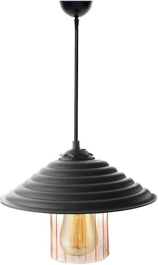 Asir Group Hängelampe Schwarz mit Fassung E27 25x25x55cm.