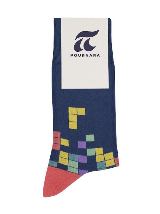 Pournara Чорапи с Дизайн Сини 1Пакет
