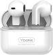 Yookie YKS22 In-ear Bluetooth Handsfree Căști cu Carcasă de Încărcare Alb