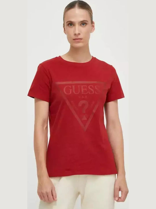 Guess Adele Ss Γυναικείο T-shirt Κόκκινο
