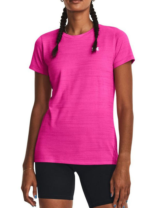 Under Armour Core Damen Sport T-Shirt Fuchsie