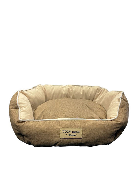 Pet Interest Sofa Dog Bed Brown 50x50cm