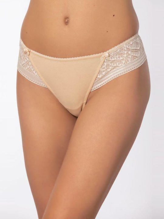 Norddiva Femeie Brazilia cu Dantelă Beige
