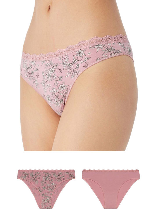 Minerva Femei Slip 2Pack Roz