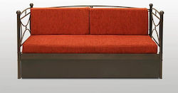 Μαργαριτα Sofa Bed Single Metal with Tables & Mattress