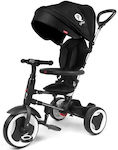 Q Play Rito Rubber Kids Tricycle With Sunshade & Push Handle Black