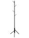 HomeMarkt Metallic Coat Rack Black 48x48x173cm