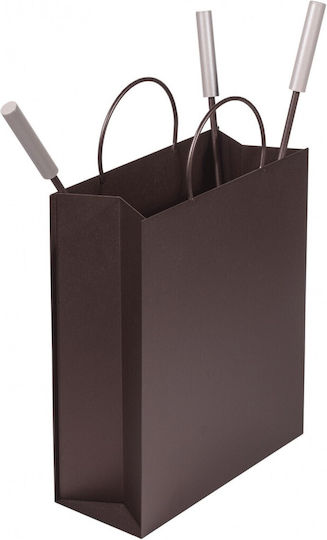 Viometal 560 Fireplace Tool Set with Bucket Copper